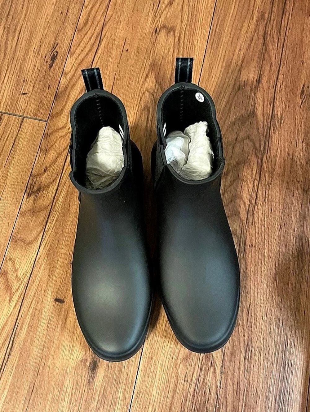 Hunter Women's Refined Chelsea Boots Matte Black Rain Boots New Size 7